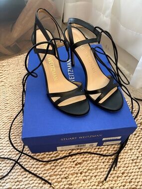 Stuart Weitzman SOIREE 100 LACE-UP SANDAL